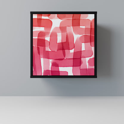 Credenza a 1 anta KALEIDOSCOPIC CUBISM in finitura nera