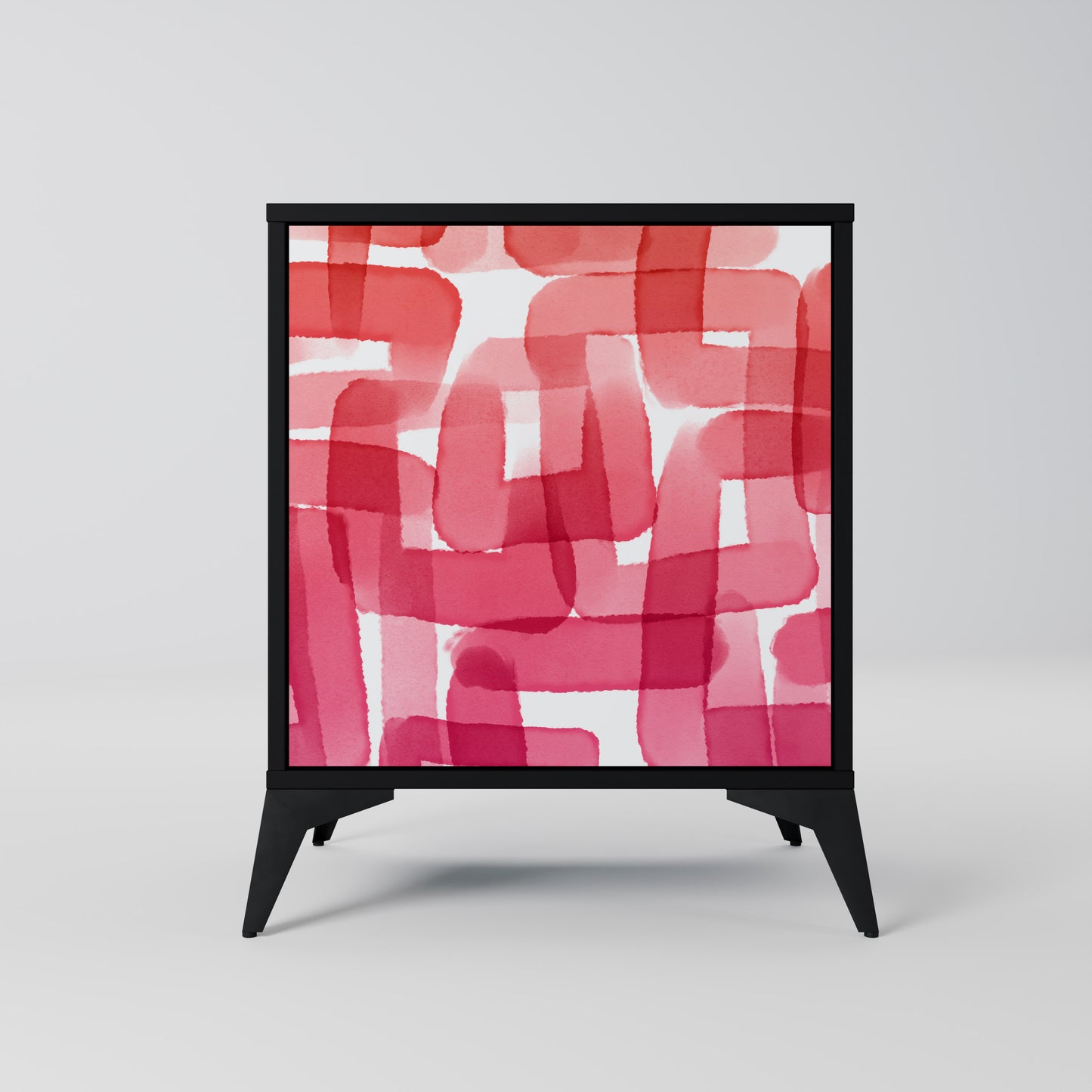 Credenza a 1 anta KALEIDOSCOPIC CUBISM in finitura nera