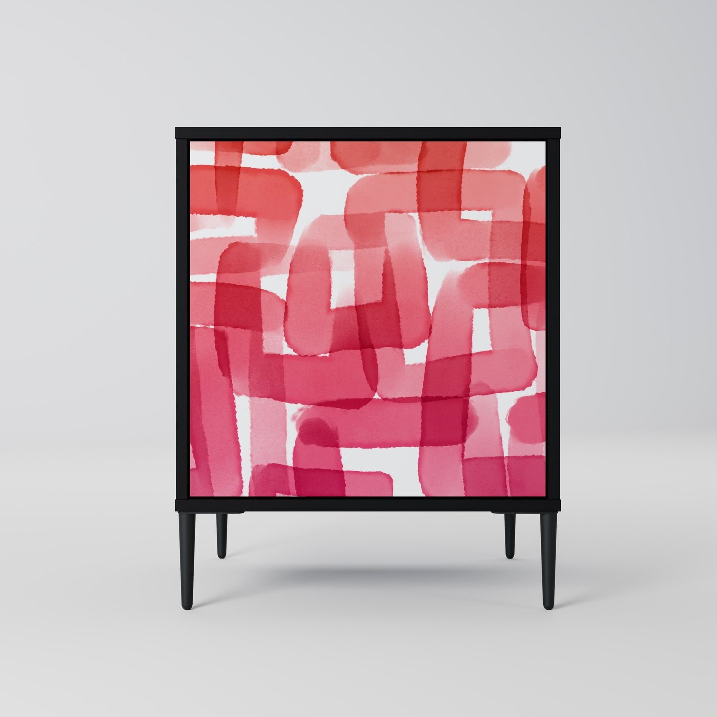 Credenza a 1 anta KALEIDOSCOPIC CUBISM in finitura nera