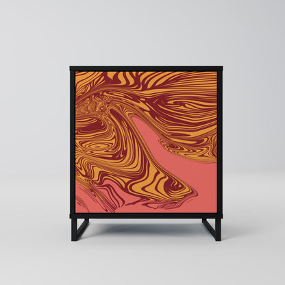 Credenza a 1 anta FLOATING THOUGHTS con finitura nera