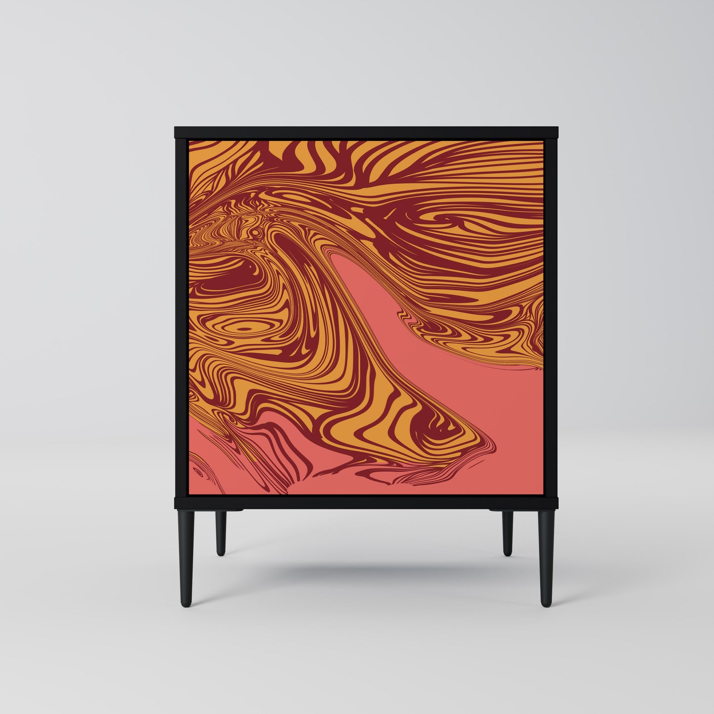 Credenza a 1 anta FLOATING THOUGHTS con finitura nera