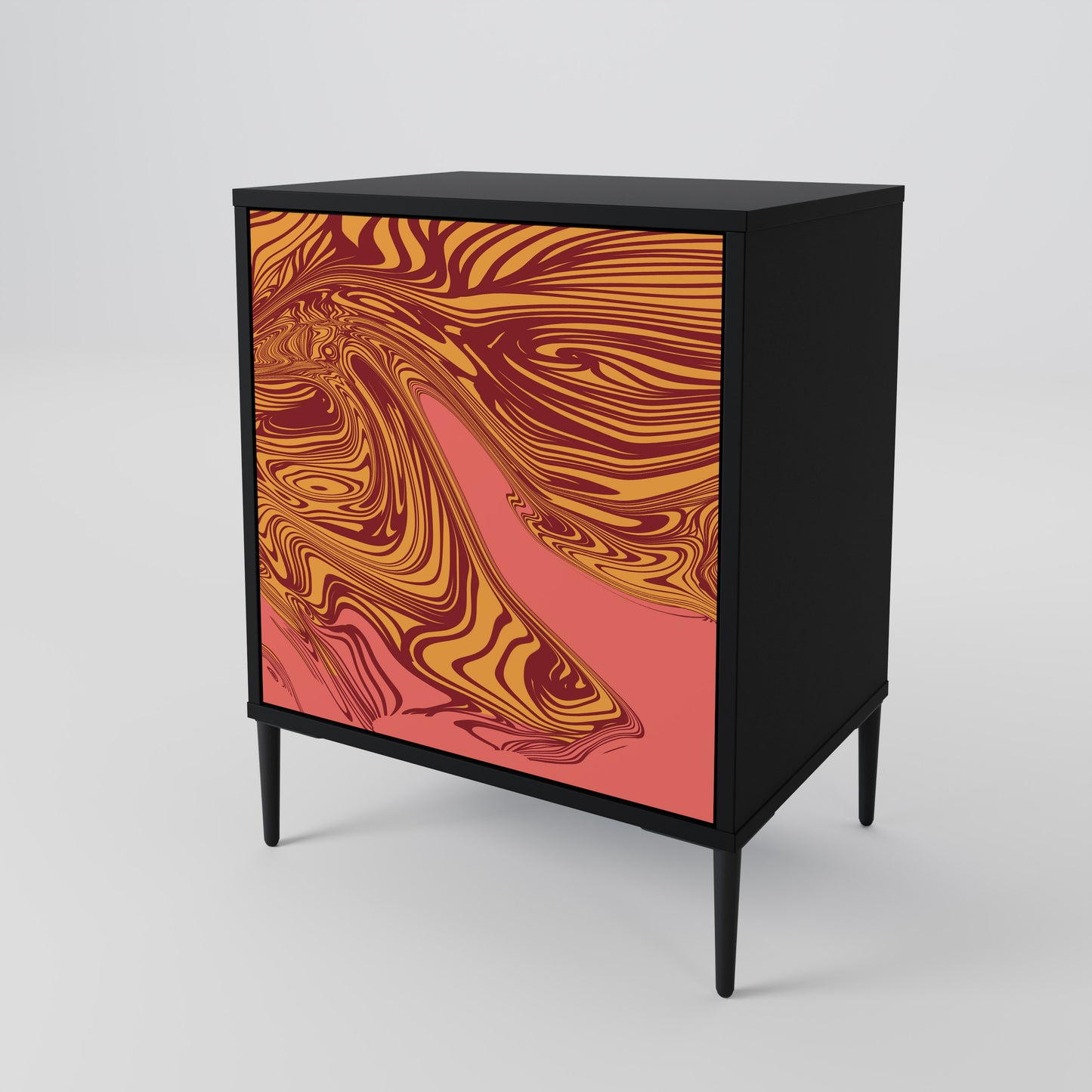 Credenza a 1 anta FLOATING THOUGHTS con finitura nera