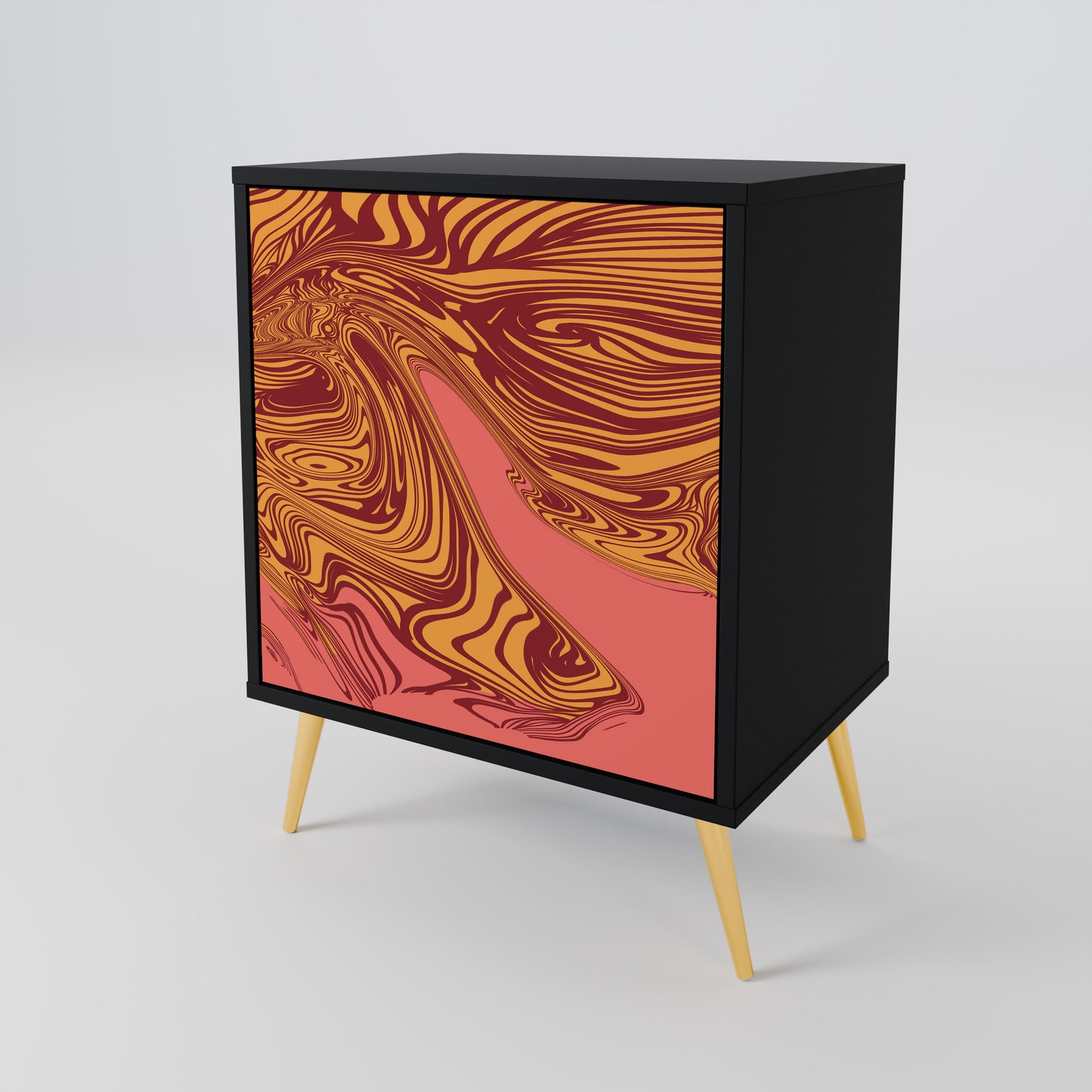 Credenza a 1 anta FLOATING THOUGHTS con finitura nera