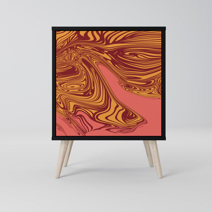 Credenza a 1 anta FLOATING THOUGHTS con finitura nera