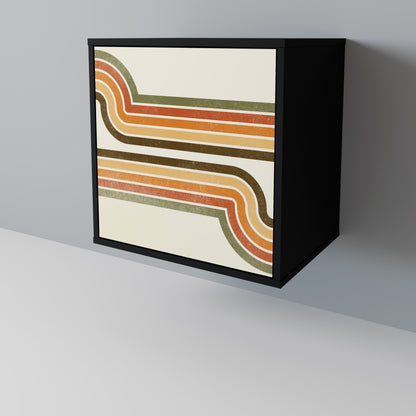 Credenza EXCEPTIONAL STREAM a 1 anta con finitura nera