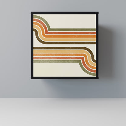 Credenza EXCEPTIONAL STREAM a 1 anta con finitura nera