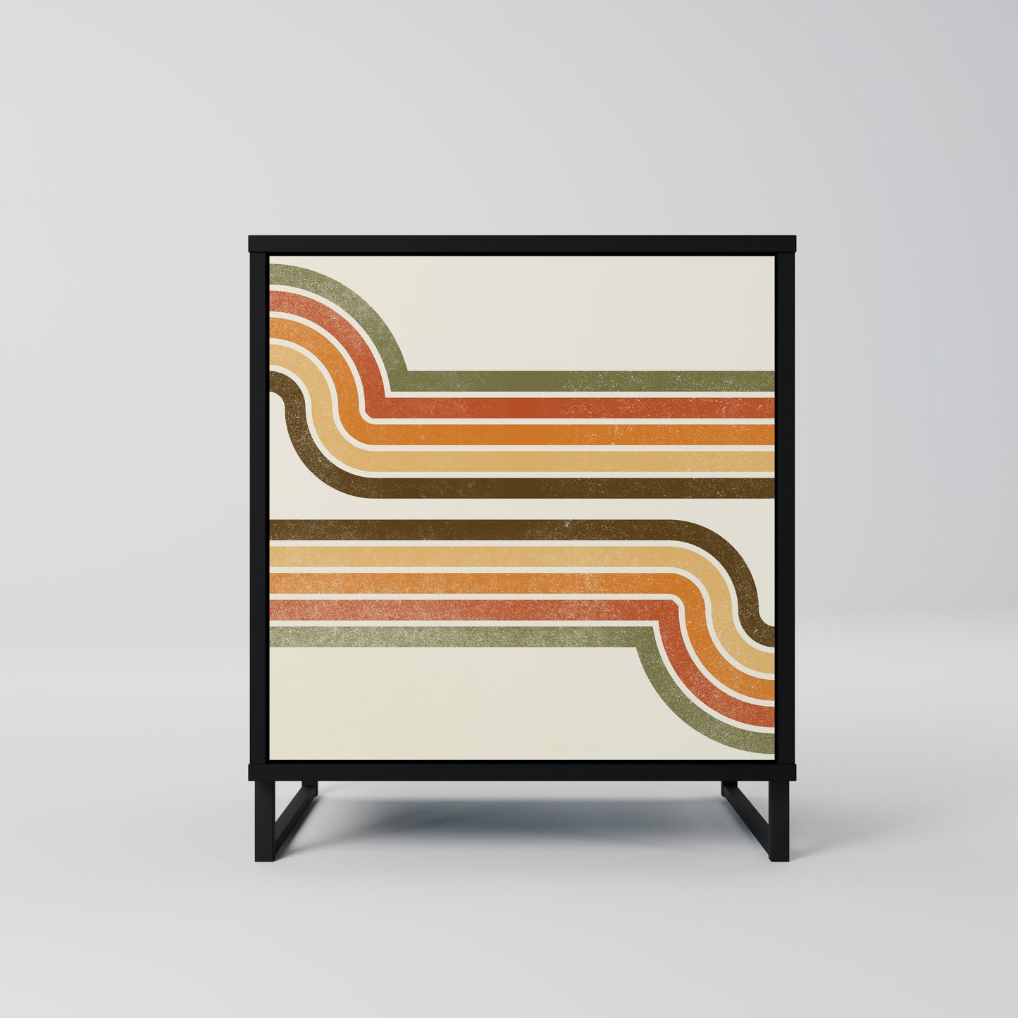 Credenza EXCEPTIONAL STREAM a 1 anta con finitura nera