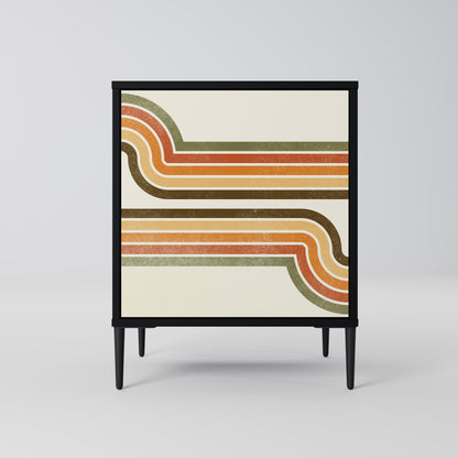 Credenza EXCEPTIONAL STREAM a 1 anta con finitura nera