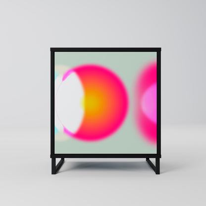 Credenza SYMPHONY OF COLORS a 1 anta con finitura nera