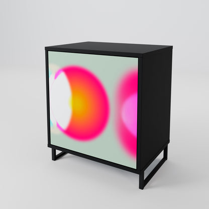 Credenza SYMPHONY OF COLORS a 1 anta con finitura nera