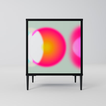 Credenza SYMPHONY OF COLORS a 1 anta con finitura nera