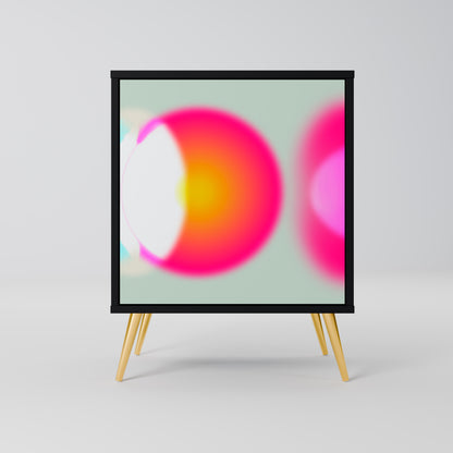 Credenza SYMPHONY OF COLORS a 1 anta con finitura nera