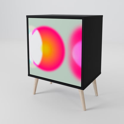 Credenza SYMPHONY OF COLORS a 1 anta con finitura nera