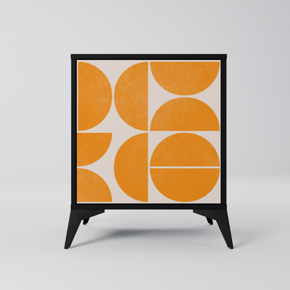 Credenza RECURRING DREAMS a 1 anta con finitura nera