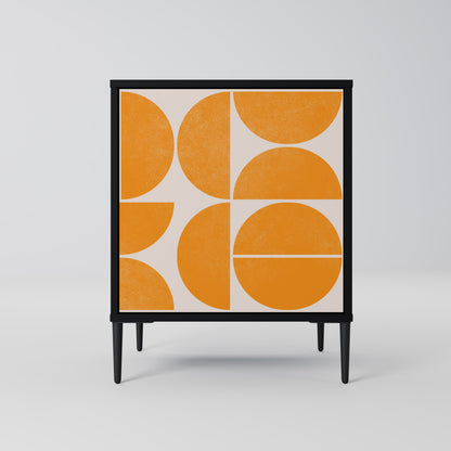 Credenza RECURRING DREAMS a 1 anta con finitura nera