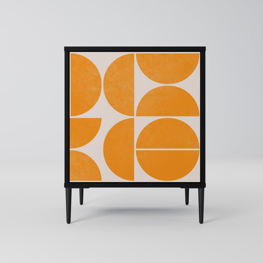 Credenza RECURRING DREAMS a 1 anta con finitura nera