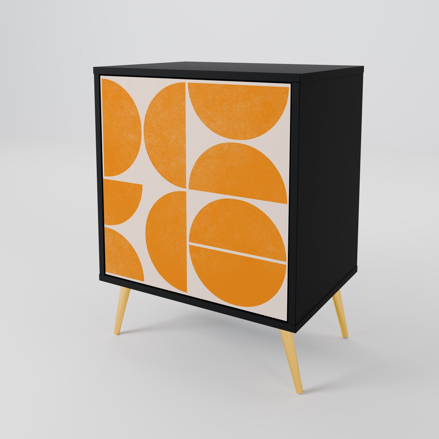 Credenza RECURRING DREAMS a 1 anta con finitura nera