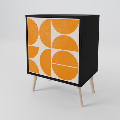 Credenza RECURRING DREAMS a 1 anta con finitura nera