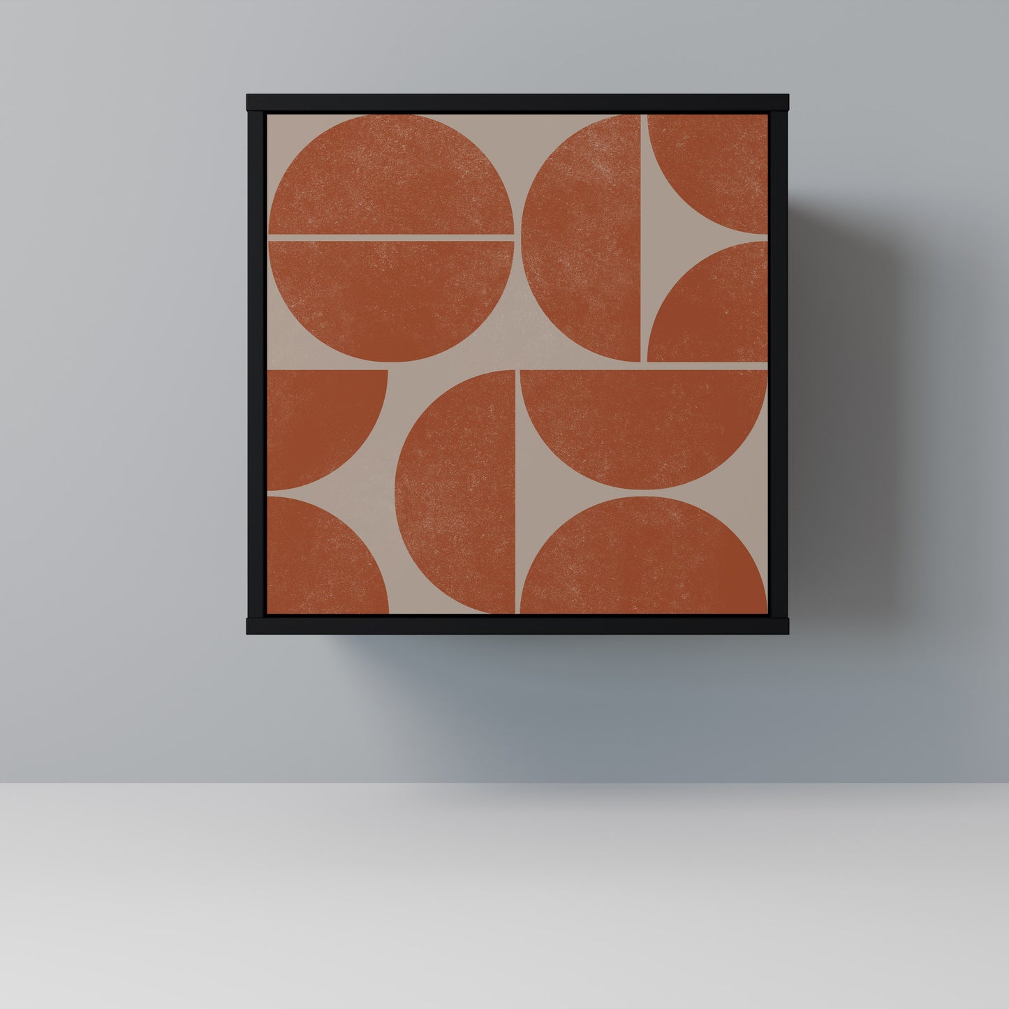 Credenza REPETITION COMPULSION a 1 anta con finitura nera