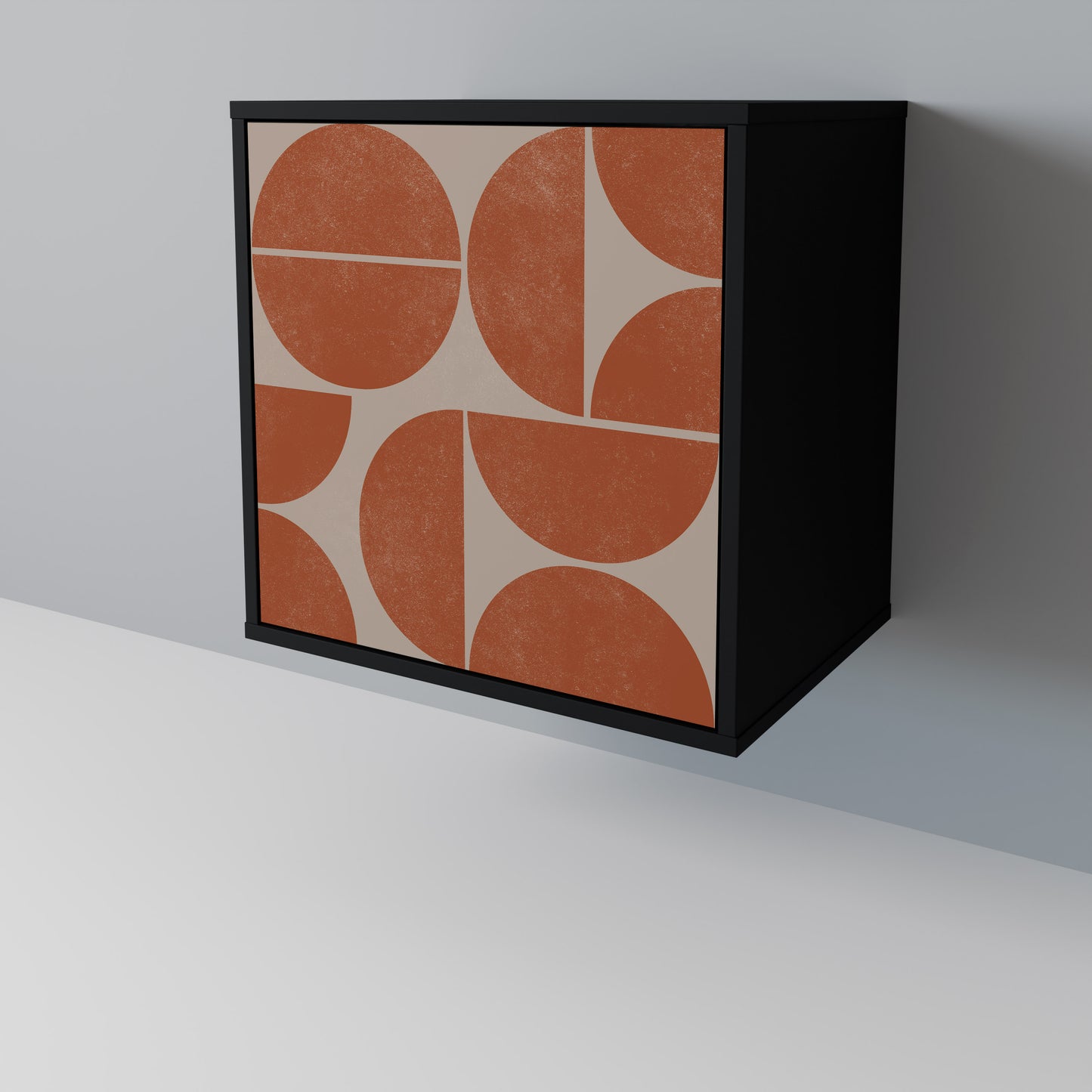 Credenza REPETITION COMPULSION a 1 anta con finitura nera