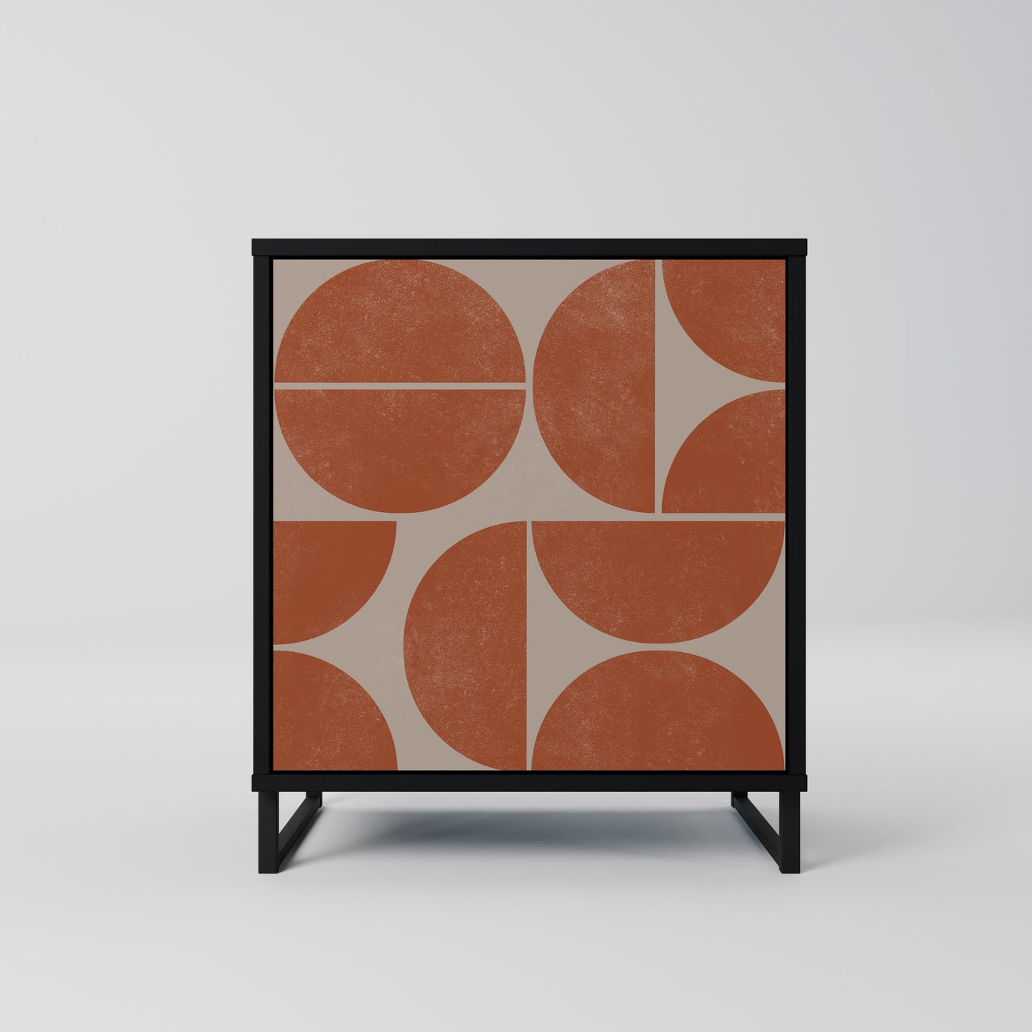 Credenza REPETITION COMPULSION a 1 anta con finitura nera