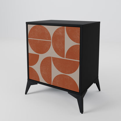 Credenza REPETITION COMPULSION a 1 anta con finitura nera