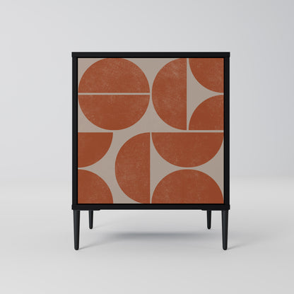 Credenza REPETITION COMPULSION a 1 anta con finitura nera