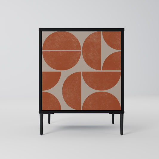 Credenza REPETITION COMPULSION a 1 anta con finitura nera