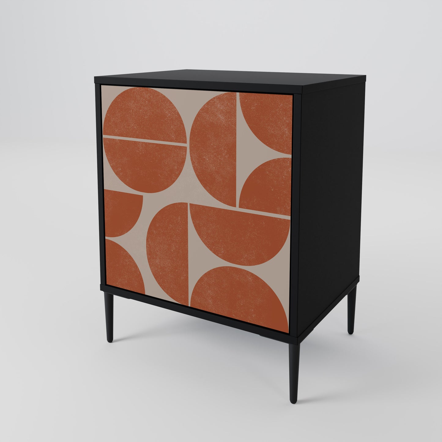 Credenza REPETITION COMPULSION a 1 anta con finitura nera