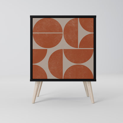 Credenza REPETITION COMPULSION a 1 anta con finitura nera