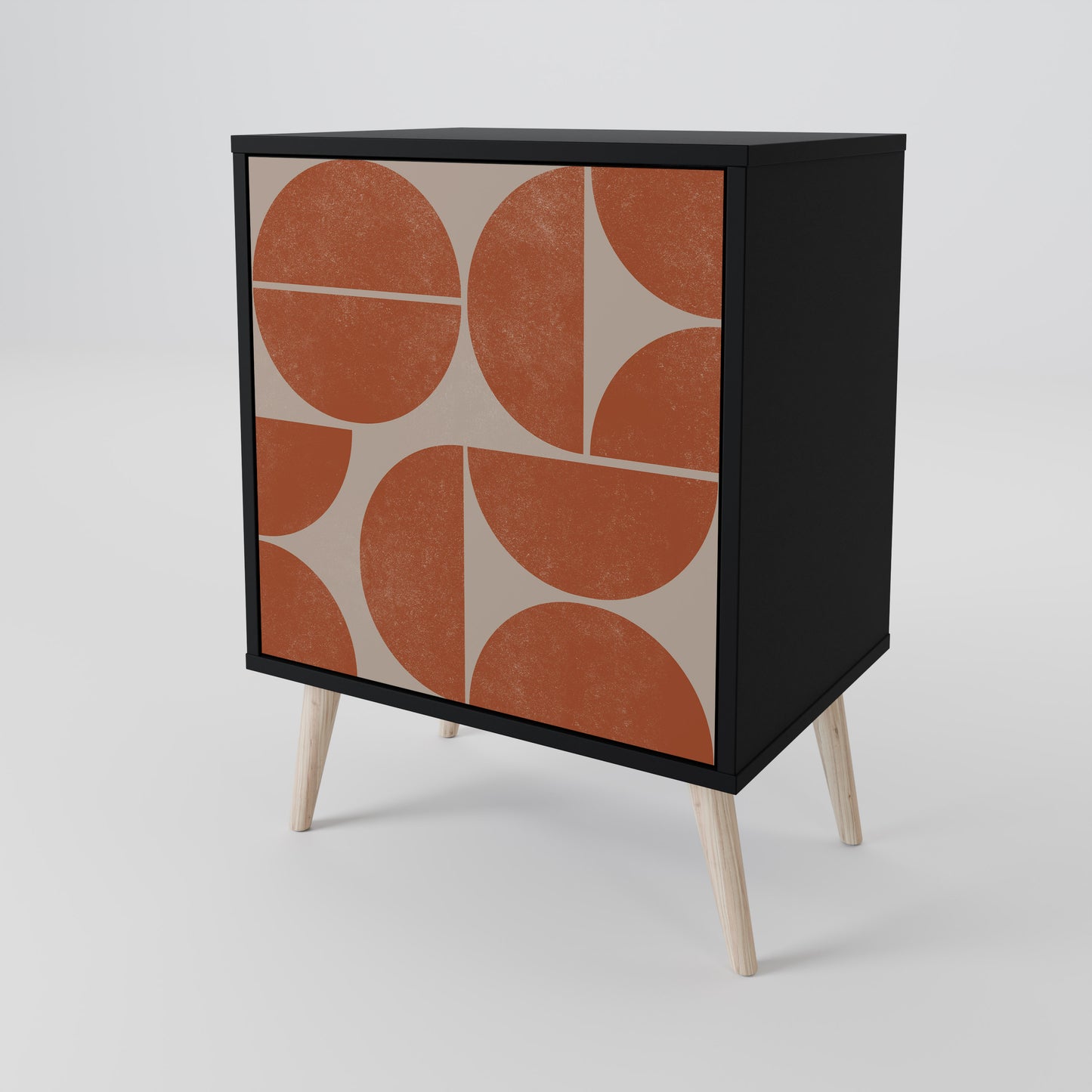 Credenza REPETITION COMPULSION a 1 anta con finitura nera