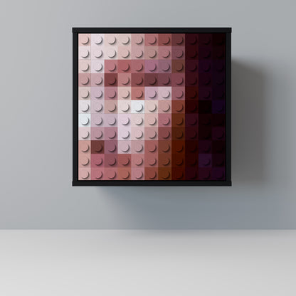 Credenza CONSTRUCTIVE ART a 1 anta con finitura nera