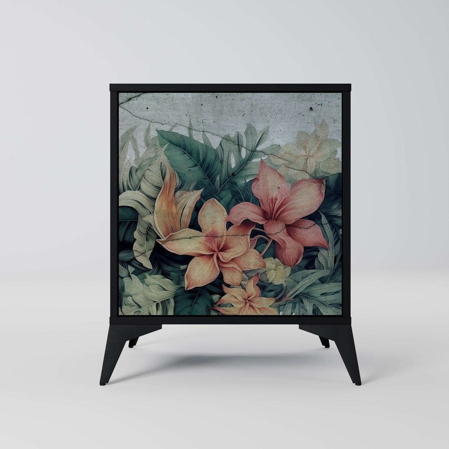Credenza HEAVENLY BLOOM a 1 anta con finitura nera