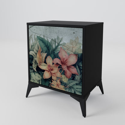 Credenza HEAVENLY BLOOM a 1 anta con finitura nera