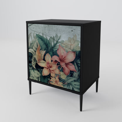 Credenza HEAVENLY BLOOM a 1 anta con finitura nera