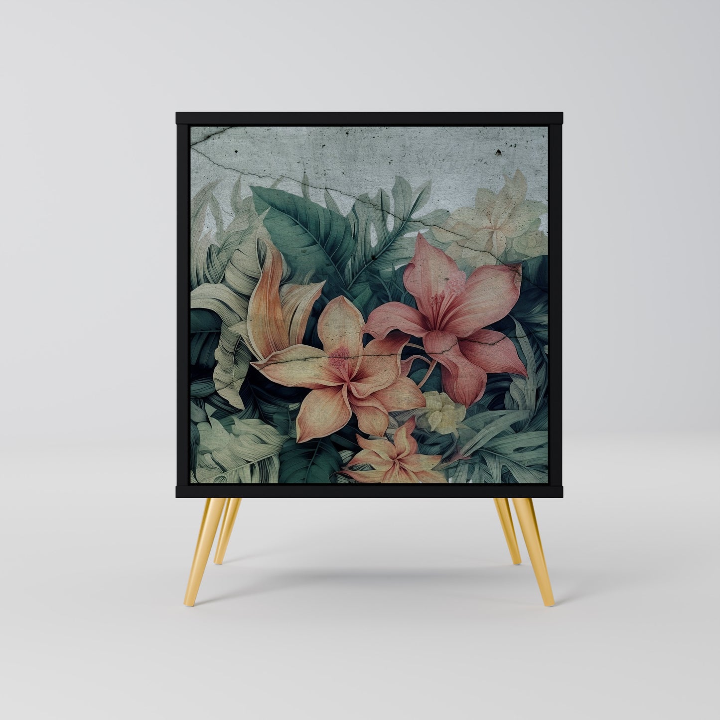 Credenza HEAVENLY BLOOM a 1 anta con finitura nera