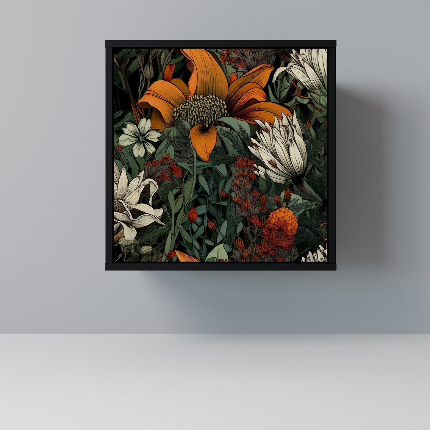 Credenza MIDNIGHT SPROUT a 1 anta con finitura nera