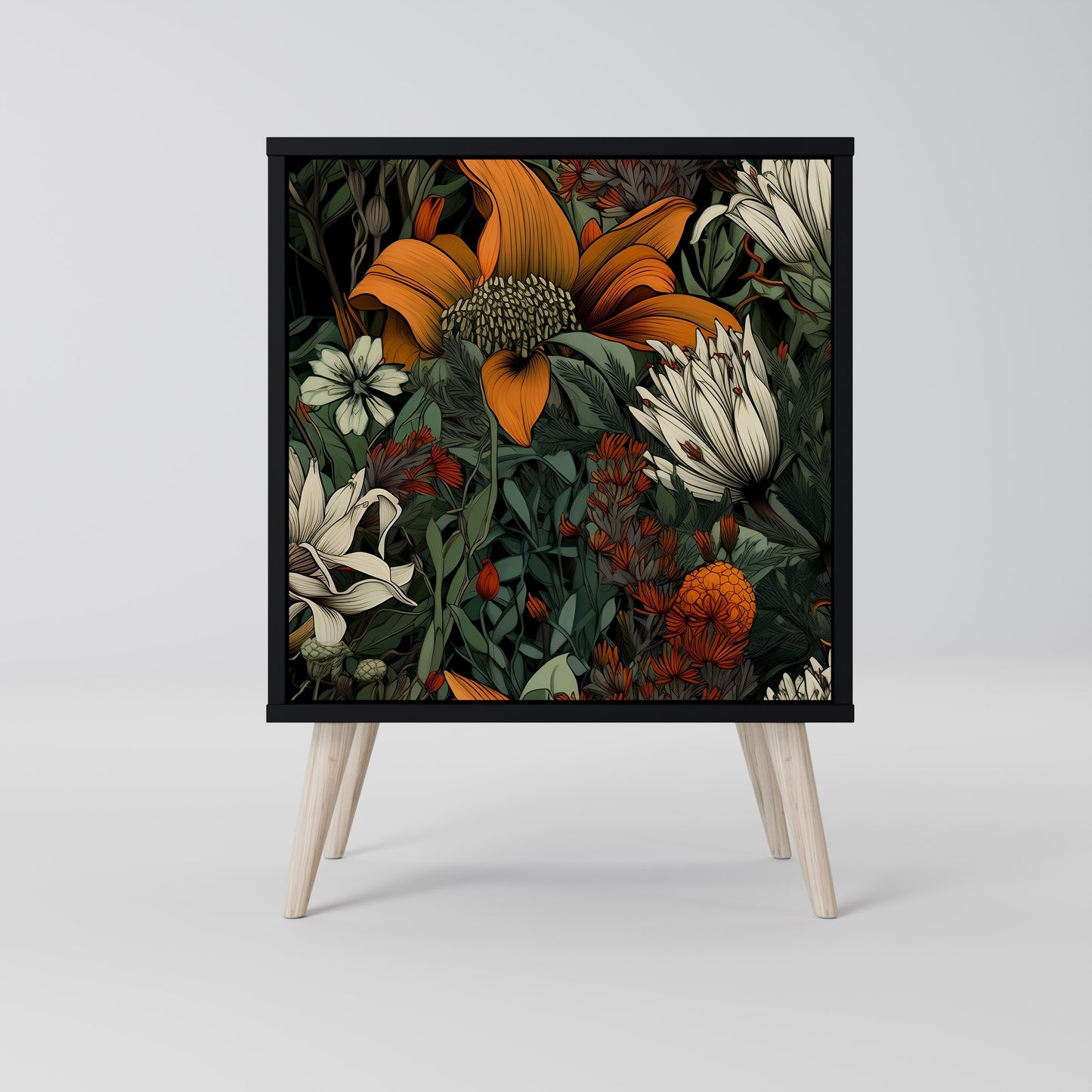 Credenza MIDNIGHT SPROUT a 1 anta con finitura nera