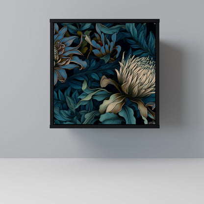 Credenza a 1 anta TWILIGHT BLOOM con finitura nera