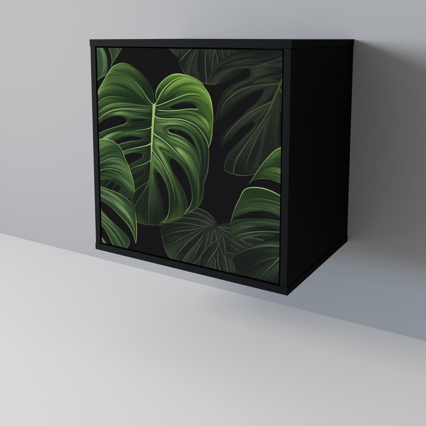 INFINITE MONSTERA 1-Door Sideboard in Black Finish