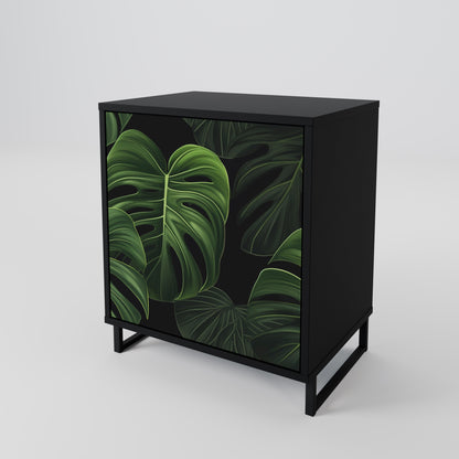 INFINITE MONSTERA 1-Door Sideboard in Black Finish
