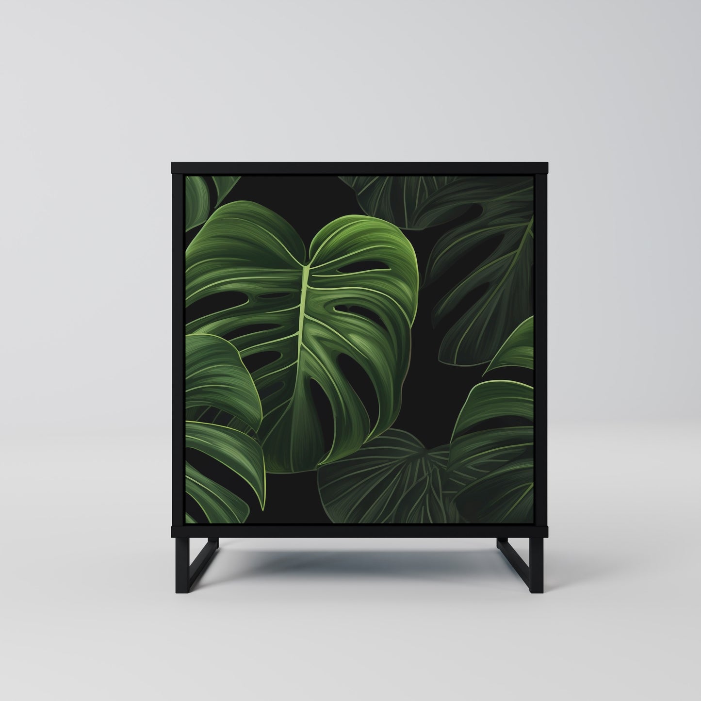 INFINITE MONSTERA 1-Door Sideboard in Black Finish
