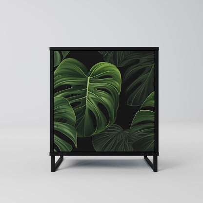 INFINITE MONSTERA 1-Door Sideboard in Black Finish
