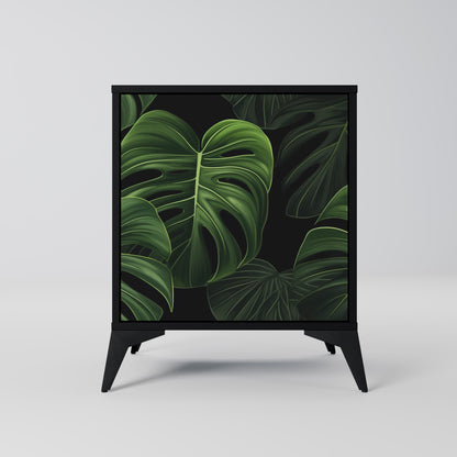 INFINITE MONSTERA 1-Door Sideboard in Black Finish