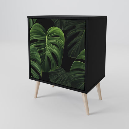 INFINITE MONSTERA 1-Door Sideboard in Black Finish