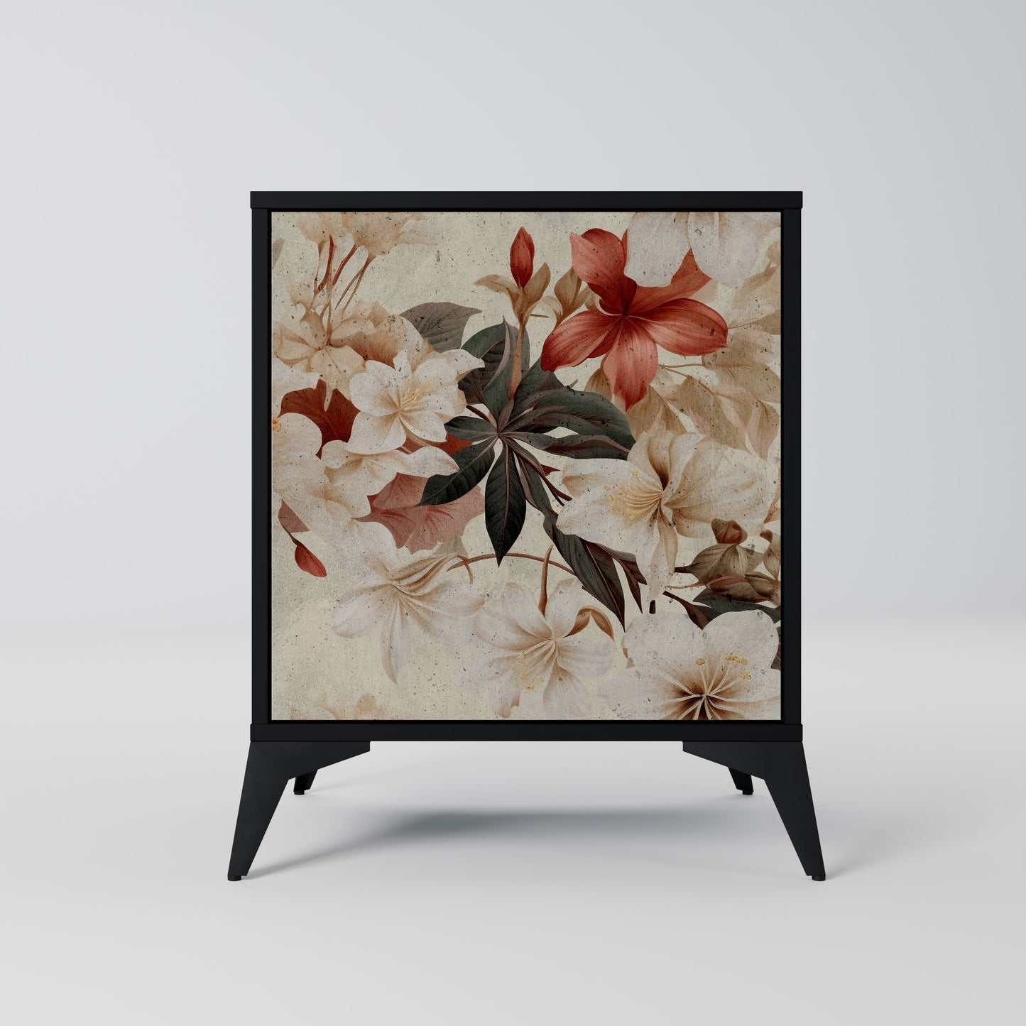 PETAL HARMONY 1-Door Sideboard in Black Finish