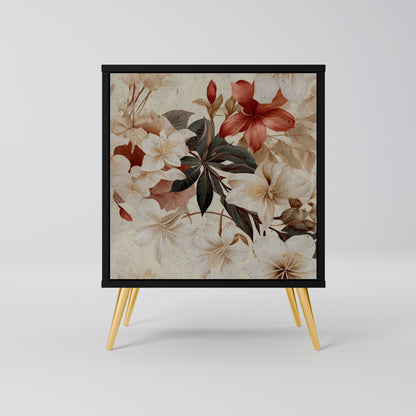 PETAL HARMONY 1-Door Sideboard in Black Finish