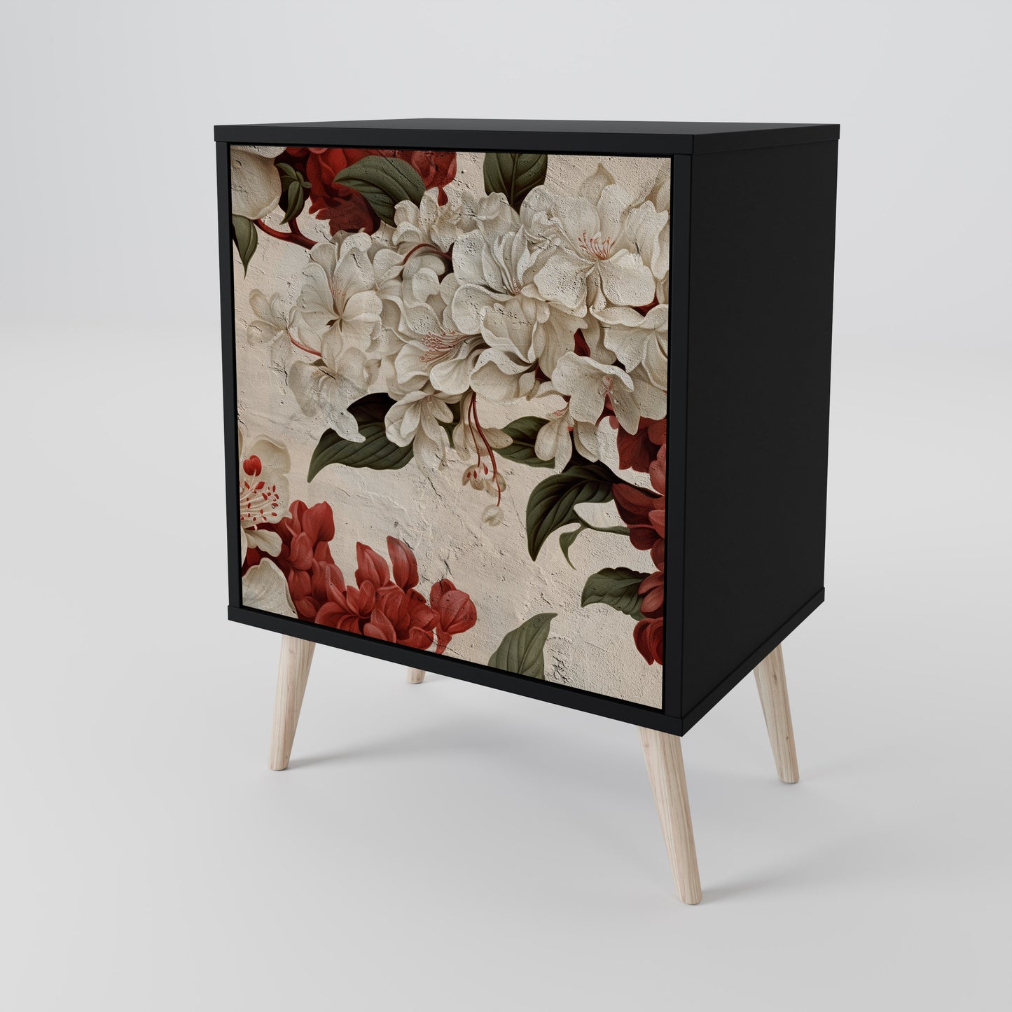 EPHEMERAL DAYS 1-Door Sideboard in Black Finish