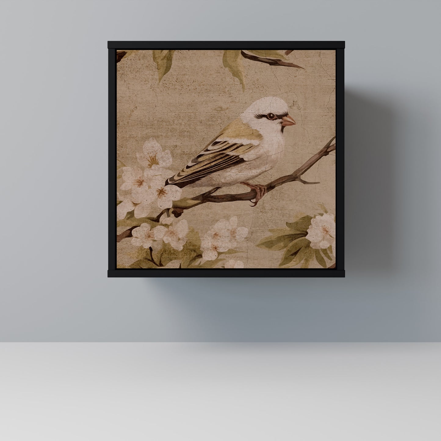 PETAL DISTINGUISH 1-Door Sideboard in Black Finish