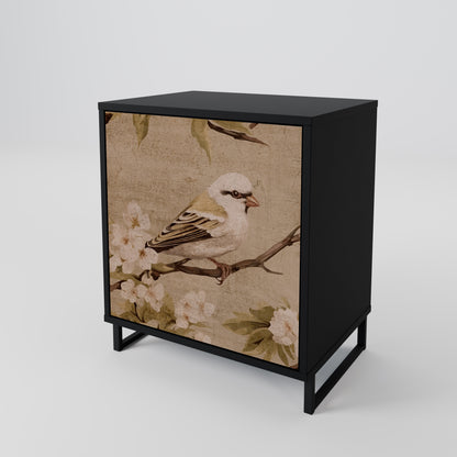 PETAL DISTINGUISH 1-Door Sideboard in Black Finish